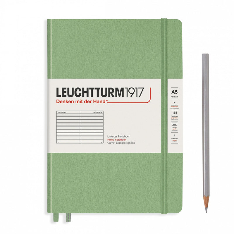 LEUCHTTURM1917 Hardcover A5 Medium Notebook Sage