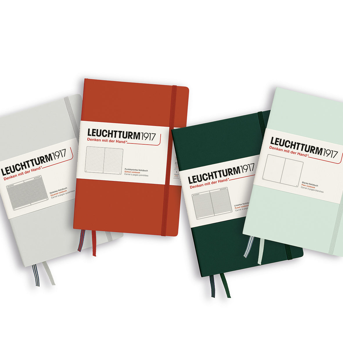 LEUCHTTURM1917 Hardcover A5 Medium Notebook Light Grey Dotted