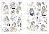 PION Print-On Transfer Sticker Sketch Girl