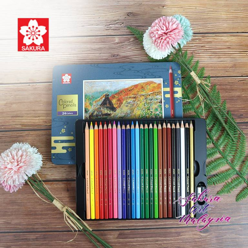 SAKURA Oil Colored Pencils 24Colors Set