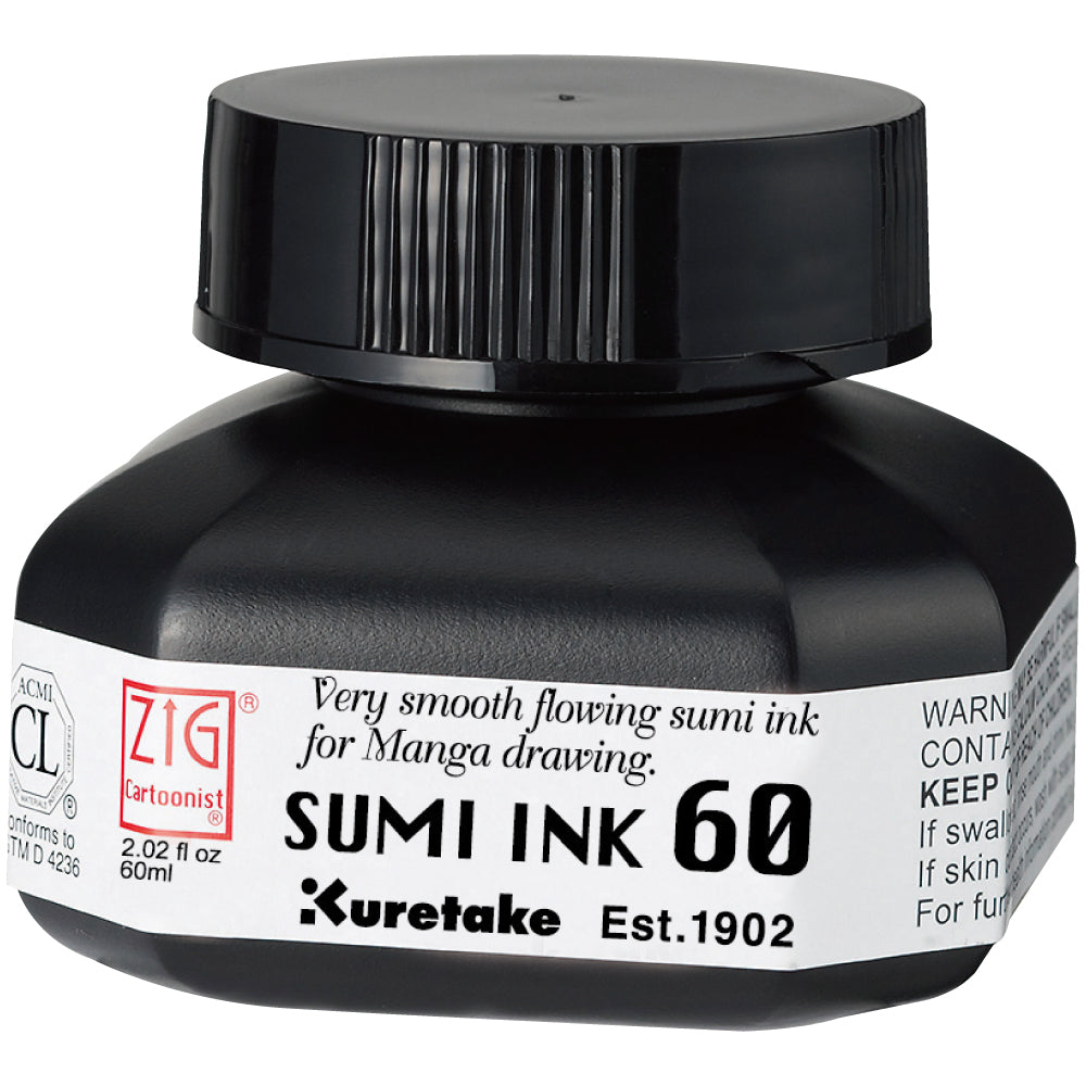 KURETAKE ZIG Cartoonist Ink Bottle Sumi 60ml