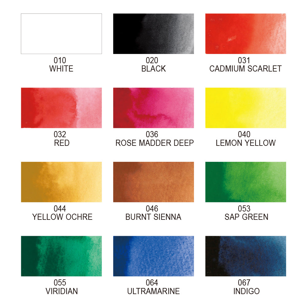 KURETAKE Gansai Tambi 12 Colors Set