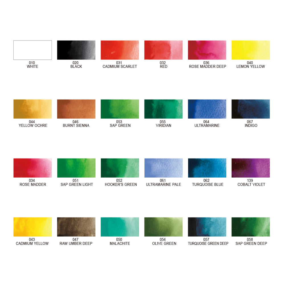 KURETAKE Gansai Tambi 24 Colors Set