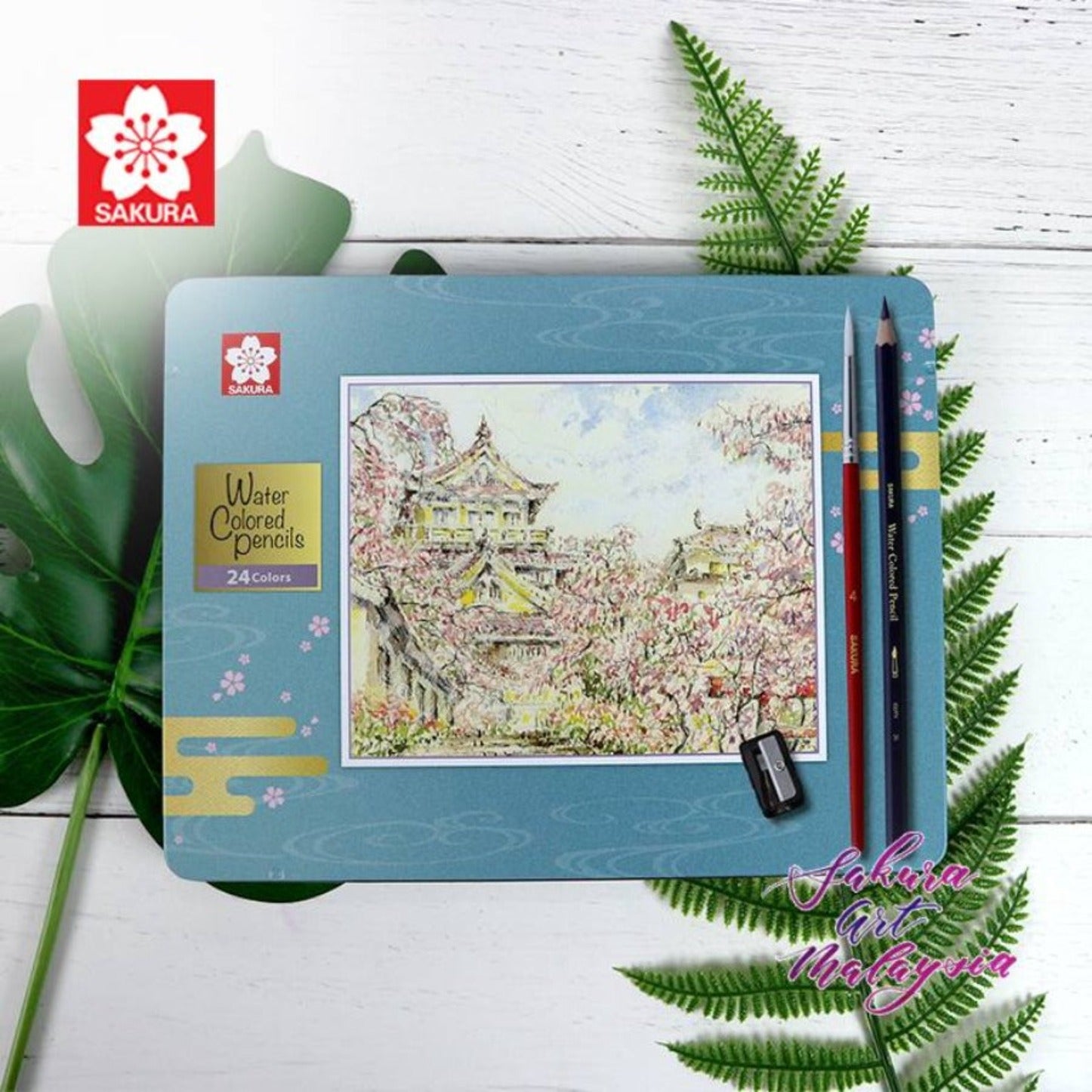 SAKURA Water Colored Pencils 24Colors Set