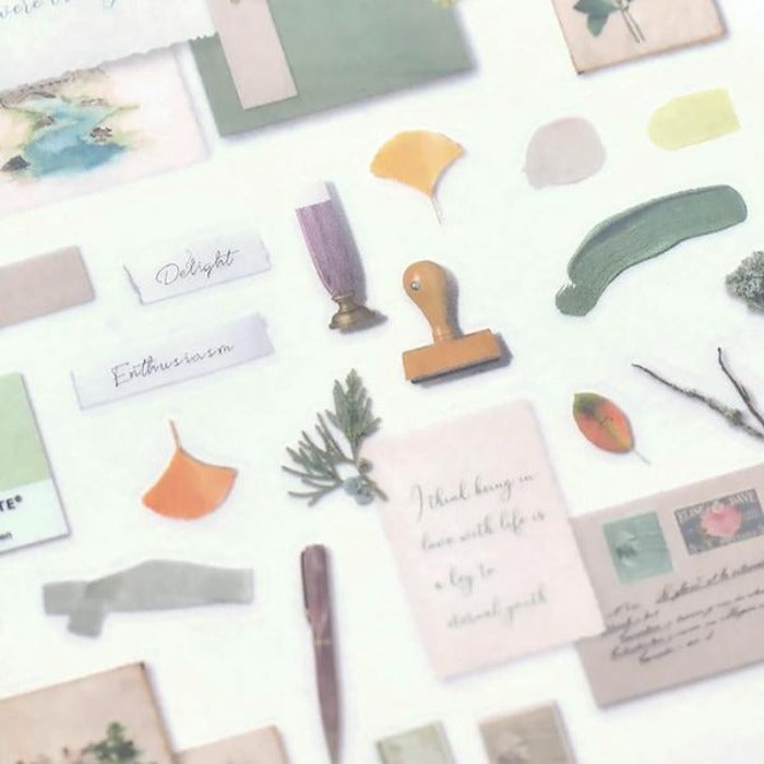 MU Craft Print-On Sticker Leaves & Notes 138