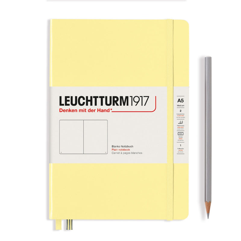 LEUCHTTURM1917 Hardcover A5 Medium Notebook Vanilla
