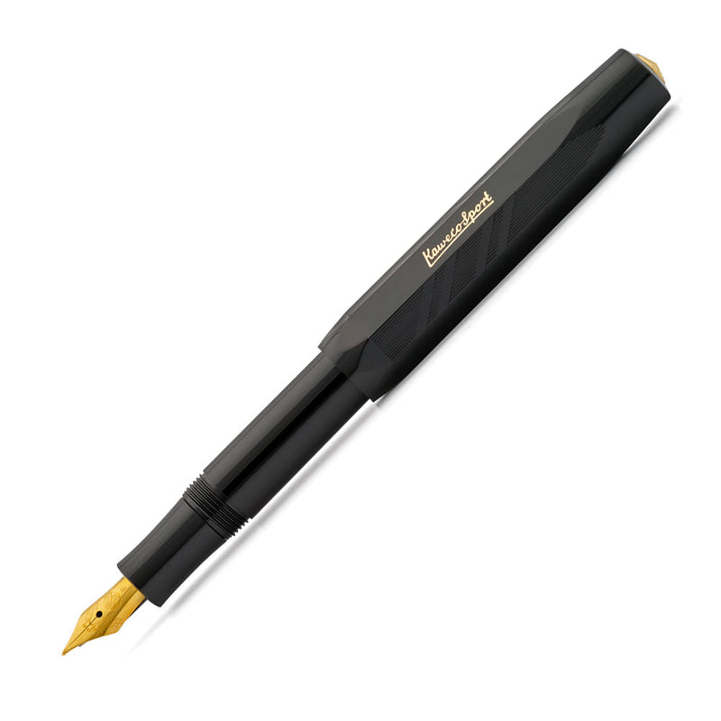 KAWECO Classic Sport Guilloche 1935 Fountain Pen Black Fine
