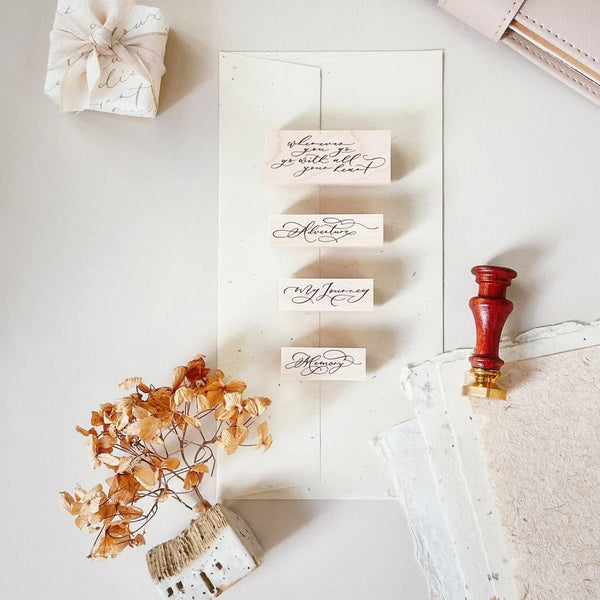 NOVE Flow & Slow (Calligraphy) Rubber Stamp Go with Your Heart – WRITER ...