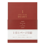MIDORI Diary One day One page Classic Red
