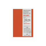 TRAVELER'S Notebook Passport Size Refill 2026 Monthly