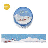 BGM Masking Tape Foil Stamped Dreamy Scenery Snow Country