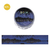 BGM Masking Tape Foil Stamped Dreamy Scenery Lake at Night