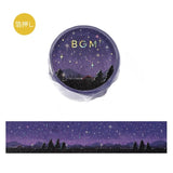 BGM Masking Tape Foil Stamped Dreamy Scenery Starry Sky