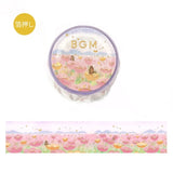 BGM Masking Tape Foil Stamped Dreamy Scenery Garden Of Flowers