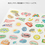 MIDORI Yuru Log Sticker 1 Sheet Feeling