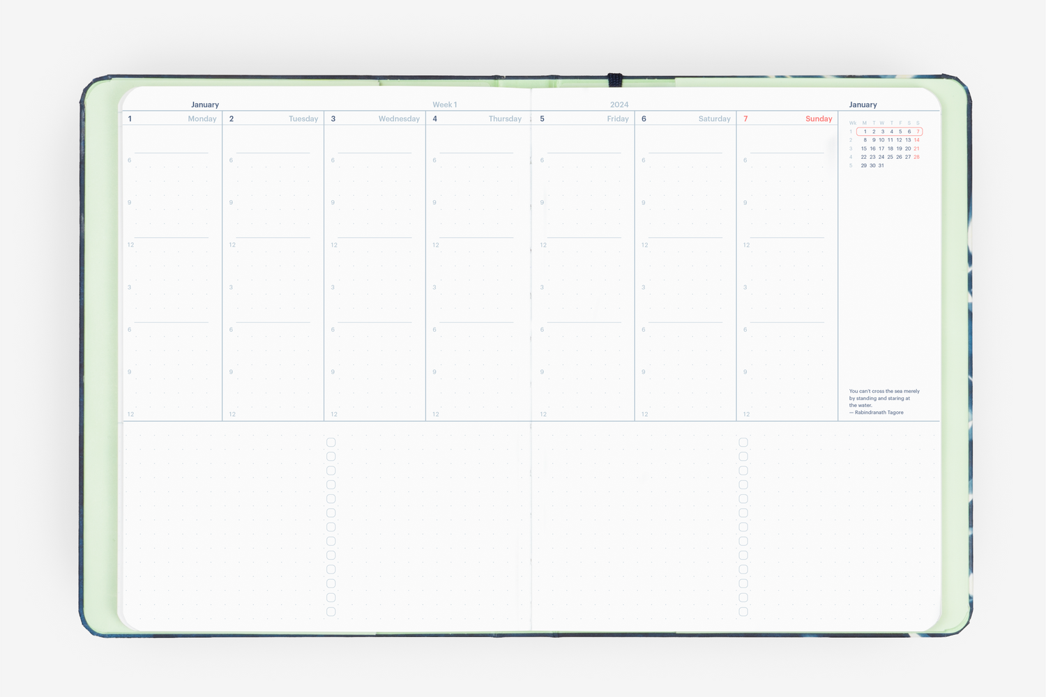 MOSSERY 2024 Monthly Planner + Weekly Vertical Patchwork Dreams ...