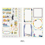 MIDORI Yuru Log Sticker 2 Sheets Cat