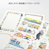 MIDORI Yuru Log Sticker 2 Sheets Cat