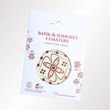 LDS Batik & Songket Coasters 2pcs Green