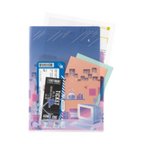 MD 3 Pockets Clear Folder A4 City Pop