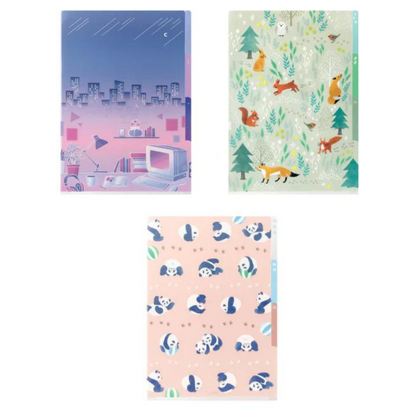 MD 3 Pockets Clear Folder A4 Panda โ WRITER Stationery Store
