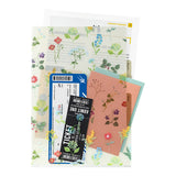 MD 3-Pocket Clear Folder A4 Flowers C