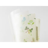 MD 3-Pocket Clear Folder A4 Flowers C