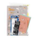 MD 3-Pocket Clear Folder A4 Dog A