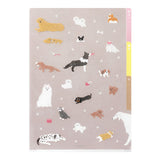 MD 3-Pocket Clear Folder A4 Dog A