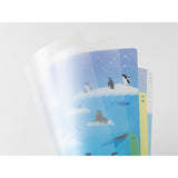 MD 3-Pocket Clear Folder A4 Sea Creatures