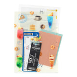 MD 3 Pocket Clear Folder A4 Cafe