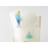 MD 3 Pocket Clear Folder A4 Cafe
