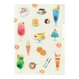 MD 3 Pocket Clear Folder A4 Cafe