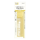 MIDORI Clip Ruler Decorative Pattern A