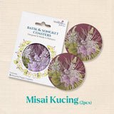 LDS Batik Coasters 2pcs Misai Kucing