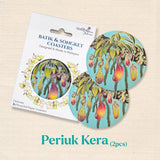 LDS Batik Coasters 2pcs Periuk Kera