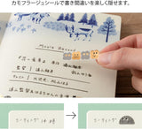 MIDORI Yuru Log Decoration Sticker 1 Sheet Camouflage Mini Monster