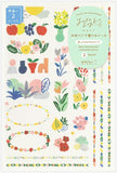 MIDORI Yuru Log Decoration Sticker 2 Sheet Motif Textile