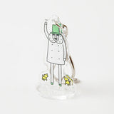 MIDORI OJISAN 30th Anniversary Acrylic Keychain Hi!