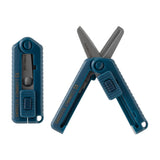 MD XS Compact Scissors Serrated Navy Blue
