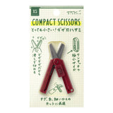 MD XS Compact Scissors Serrated Dark Red
