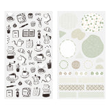 MD Sticker 2641 Two Sheets Monotone Cafe