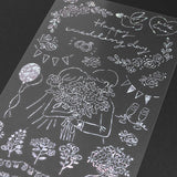 MIDORI Foil Transfer Sticker 2652 Wedding Ceremony