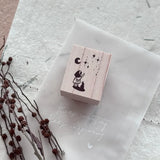 NOVE Little People Rubber Stamp Rabbit & Girl