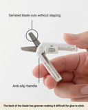 MD XS Compact Scissors Serrated White