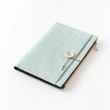 MIDORI Yuru Log Notebook Cover Cloth Light Blue