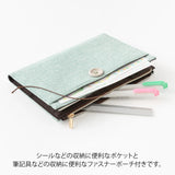 MIDORI Yuru Log Notebook Cover Cloth Light Blue