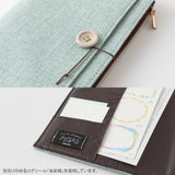 MIDORI Yuru Log Notebook Cover Cloth Light Blue