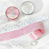 BGM Clear Tape Pink Lattice