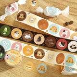 BGM Roll Seal Round Stickers : Cafe a la Mode